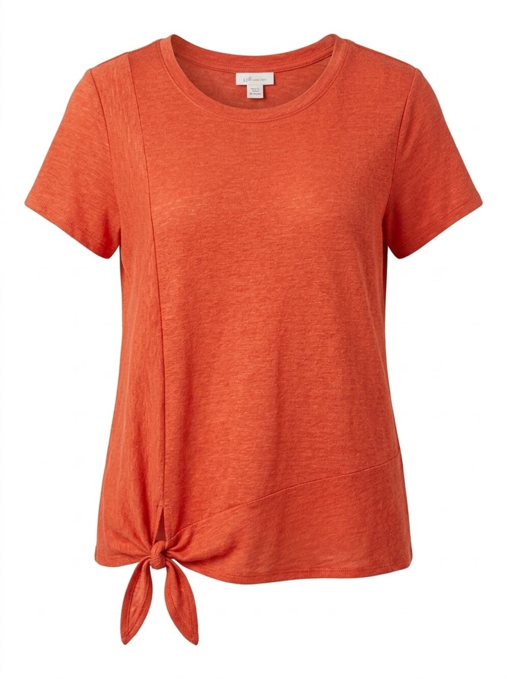 J.Jill Love Linen 100% Linen Crew Neck Knit T-Shirt Women Petite Size M